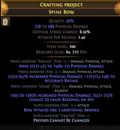 3.7 3 lv bow craft|ts bow craft legion 3.7 : r/pathofexile .